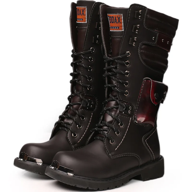 Men'S Shoes Hey Dude - Erkekler Diz Yüksek Deri Çizmeler Kış